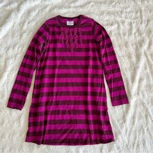 Hanna Andersson Magenta Pink Striped Long Sleeve Dress